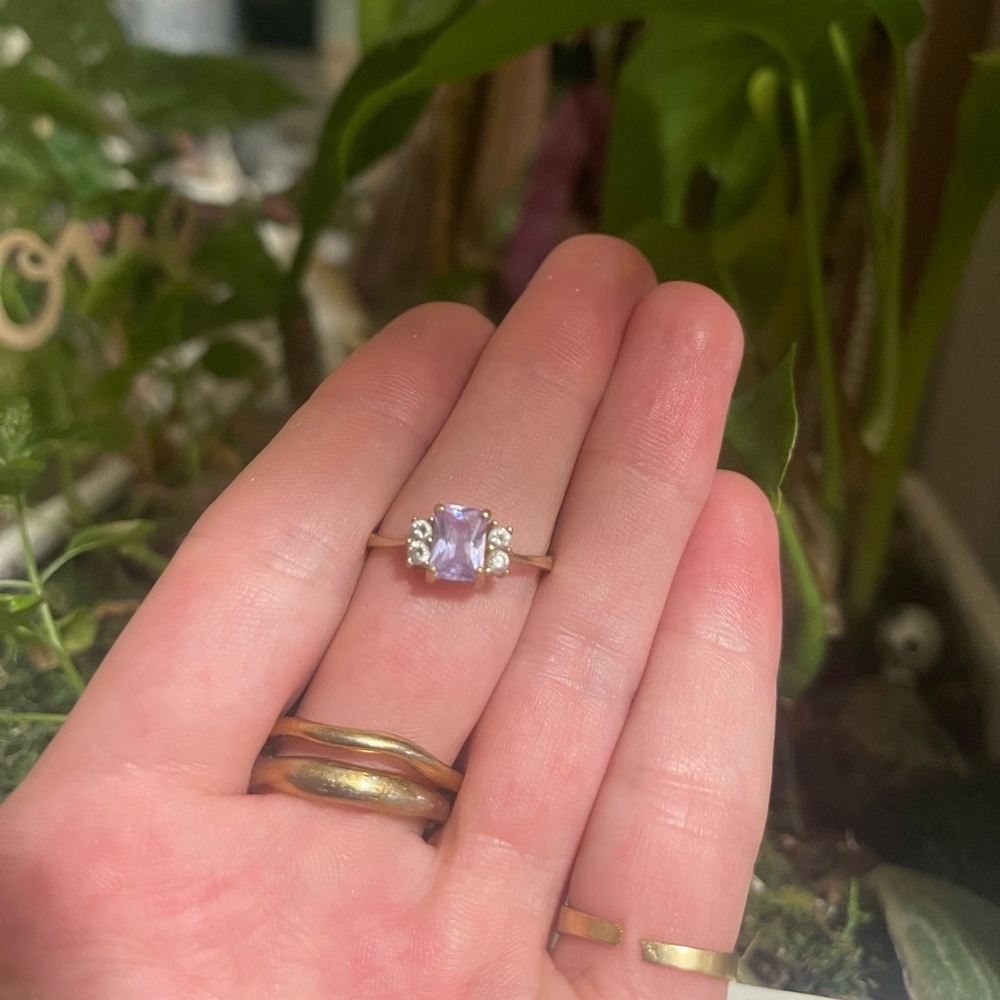 Elegant Purple Amethyst Ring